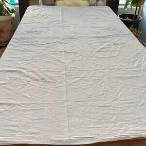 Casa Gomez Cotton Blend Flat Sheet 86" x 75" Floral Embroidered Cottage Romantic